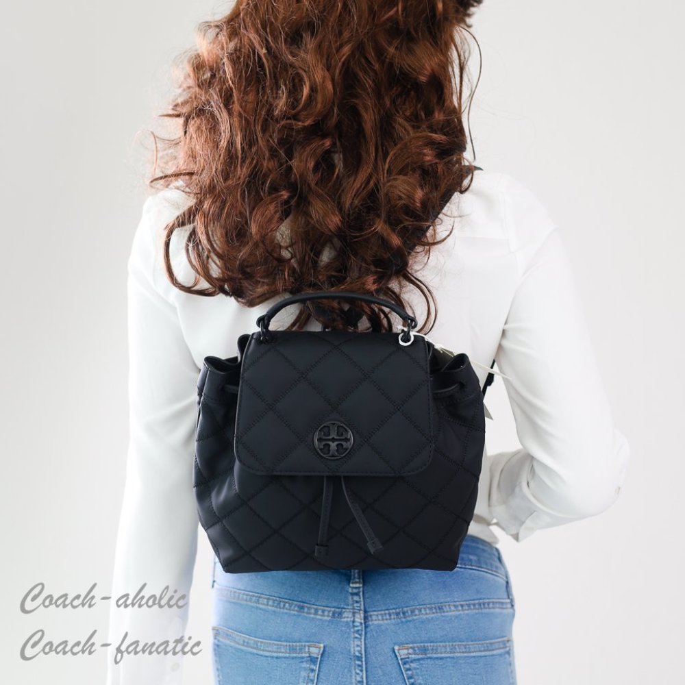 NWT Tory Burch Willa Backpack in Matte Black 145276 - Picture 3 of 11